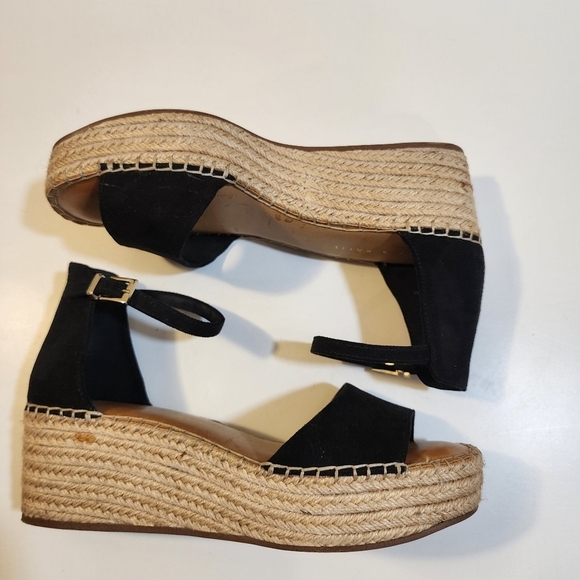 Kelly and Katie Faydrela black Wedges Espadrille Sandals Size 9M - Picture 9 of 11